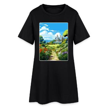 Glendurgan Gardens Angleterre Affiche de voyage souvenir - Robe T-shirt Femme - noir - Devant