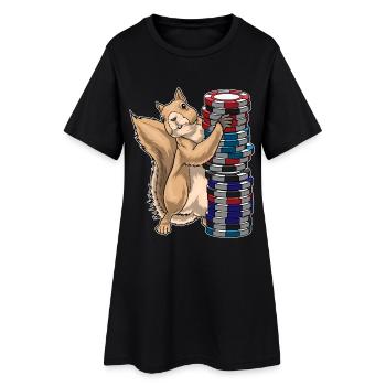Meerkat Poker Jetons de poker - Robe T-shirt Femme - noir - Devant
