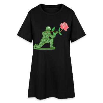 Soldat de la paix - Robe T-shirt Femme - noir - Devant