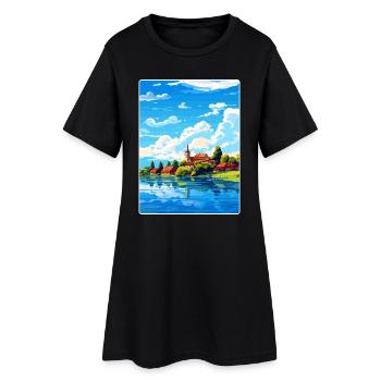 Lac de Constance, Allemagne, Affiche de voyage européen, WPA - Robe T-shirt Femme - noir - Devant