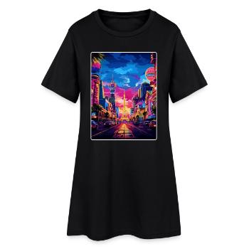 Las Vegas Nevada Affiche de voyage Souvenir Peinture WPA - Robe T-shirt Femme - noir - Devant