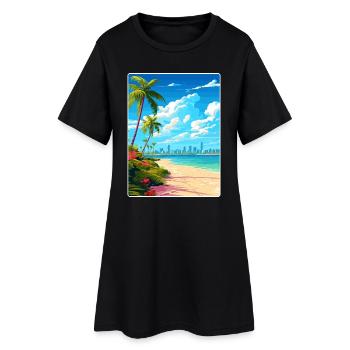 Miami Floride voyage affiche Souvenir peinture WPA - Robe T-shirt Femme - noir - Devant