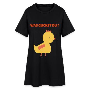 QU’EST-CE QUE VOUS REGARDEZ ? - Robe T-shirt Femme - noir - Devant