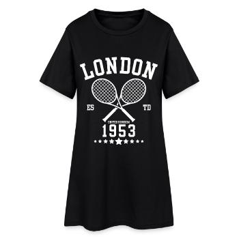 Vintage Tennis Londres Créé 1953 - Robe T-shirt Femme - noir - Devant