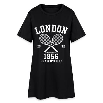 Vintage Tennis London Gegründet 1956 - Frauen T-Shirt-Kleid - Schwarz - Vorne