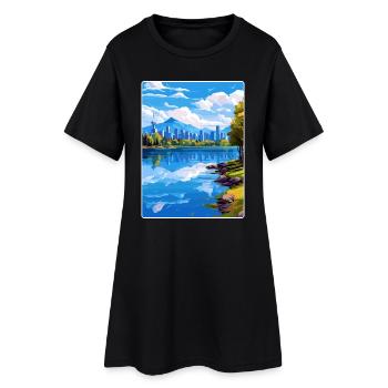Vancouver Canada Affiche de voyage Souvenir Peinture WPA - Robe T-shirt Femme - noir - Devant