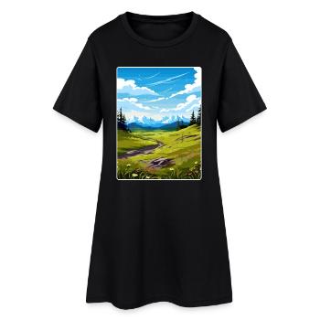 Parc national de Denali Alaska Voyage Poster Souvenir - Robe T-shirt Femme - noir - Devant
