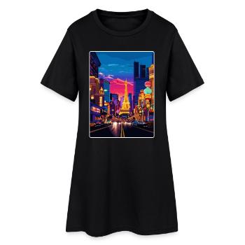 Las Vegas Nevada Affiche de voyage Souvenir Peinture WPA - Robe T-shirt Femme - noir - Devant