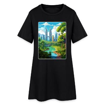 Kuala Lumpur Malaisie Affiche de voyage Souvenir WPA - Robe T-shirt Femme - noir - Devant