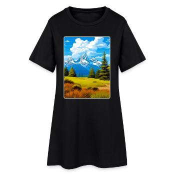 Affiche de voyage du parc national des Great Smoky Mountains - Robe T-shirt Femme - noir - Devant