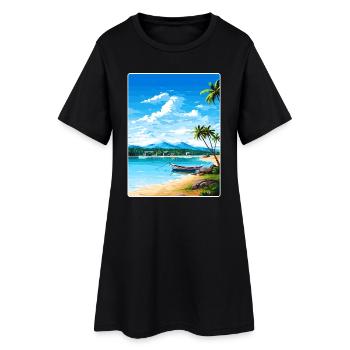 Ko Samui Thaïlande Affiche de voyage thaïlandaise Souvenir WPA - Robe T-shirt Femme - noir - Devant