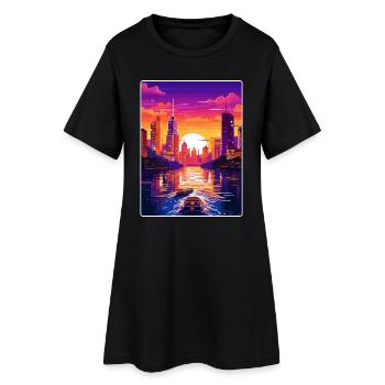 Bangkok Thaïlande Affiche de voyage thaïlandaise Souvenir WPA - Robe T-shirt Femme - noir - Devant