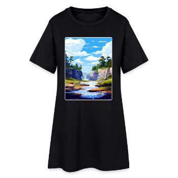 Carte d’affiche de voyage du parc national de la vallée de Cuyahoga - Robe T-shirt Femme - noir - Devant