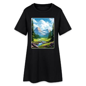 Parc national des Glaciers Affiche de voyage Souvenir WPA - Robe T-shirt Femme - noir - Devant