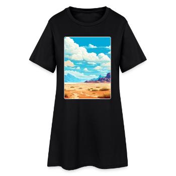 Carte de voyage californienne du parc national de la Vallée de la Mort - Robe T-shirt Femme - noir - Devant
