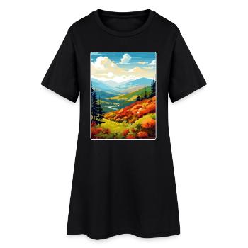 Affiche de voyage du parc national des Great Smoky Mountains - Robe T-shirt Femme - noir - Devant