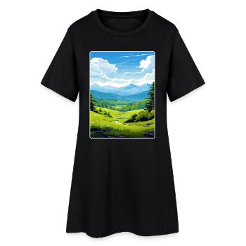 Affiche de voyage du parc national des Great Smoky Mountains - Robe T-shirt Femme - noir - Devant