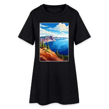 Affiche de voyage du parc national des Great Smoky Mountains - Robe T-shirt Femme - noir - Devant