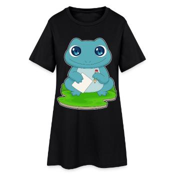 École de papier étudiante Frog - Robe T-shirt Femme - noir - Devant
