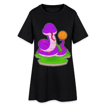 Serpent Basketteur Basketteur - Robe T-shirt Femme - noir - Devant