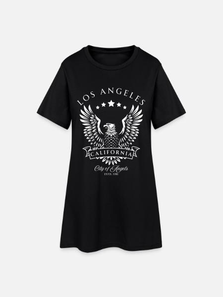 Los Angeles Kalifornien Amerikanischer Vintage Adler - Frauen T-Shirt-Kleid - Schwarz