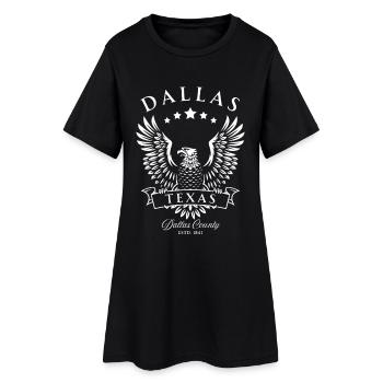 Dallas, Texas, Aigle vintage américain - Robe T-shirt Femme - noir - Devant