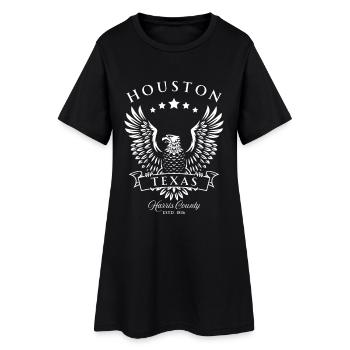 Houston, Texas, American Vintage Eagle - Robe T-shirt Femme - noir - Devant
