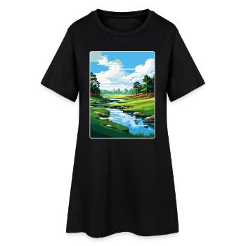 Augusta Golf Course Vintage Voyage Poster Souvenir - Robe T-shirt Femme - noir - Devant