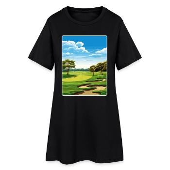 Tpc San Antonio Golf Voyage Poster Souvenir WPA - Robe T-shirt Femme - noir - Devant
