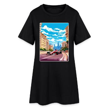 Affiche de voyage Monaco Circuit Motorsport Race Race - Robe T-shirt Femme - noir - Devant
