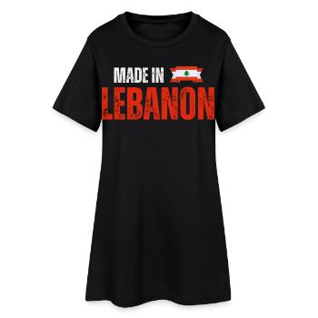 Made in Lebanon, Lebanese pride - Women’s T-Shirt Dress - black - Front