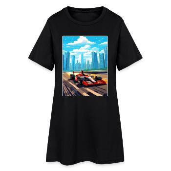 Shanghai Circuit Motorsport Race China Travel Card - Robe T-shirt Femme - noir - Devant