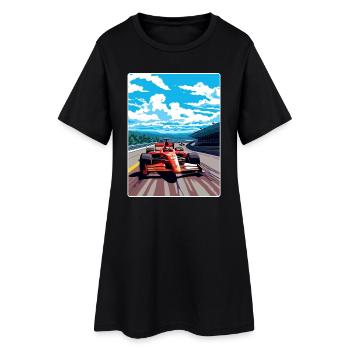 Spa Francorchamp Circuit Motorsport Race Belgium - Robe T-shirt Femme - noir - Devant