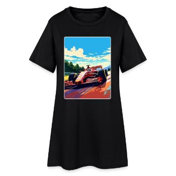 Monza Circuit Motorsport Rennen Italien Reiseposter - Frauen T-Shirt-Kleid - Schwarz - Vorne