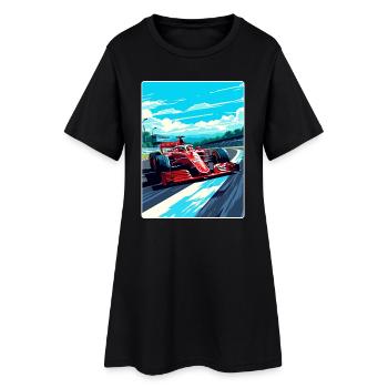 Monza Circuit Motorsport Rennen Italien Reiseposter - Frauen T-Shirt-Kleid - Schwarz - Vorne