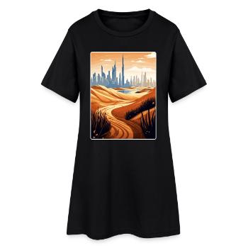Dubaï Émirats arabes unis Affiche de voyage souvenir - Robe T-shirt Femme - noir - Devant