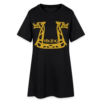 Viking Golden Dragon - Women’s T-Shirt Dress - black - Front