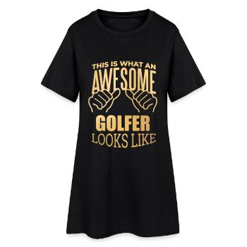 Golf Golf Golf - Robe T-shirt Femme - noir - Devant