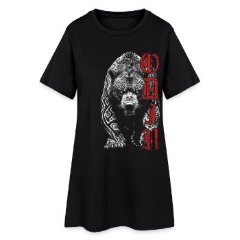 Odin, Grizzli, Mythologie nordique, Tribus germaniques - Robe T-shirt Femme - noir - Devant