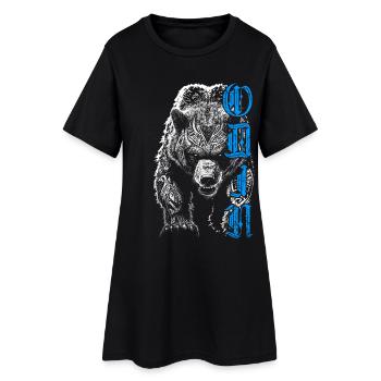 Odin Grizzly Ours Mythologie nordique Nordique - Robe T-shirt Femme - noir - Devant