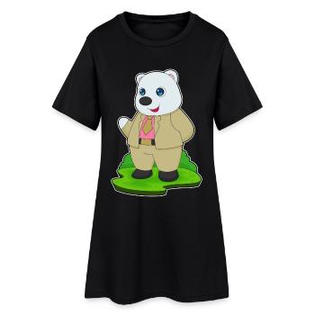 Eisbär Bräutigam Anzug Hochzeit - Frauen T-Shirt-Kleid - Schwarz - Vorne