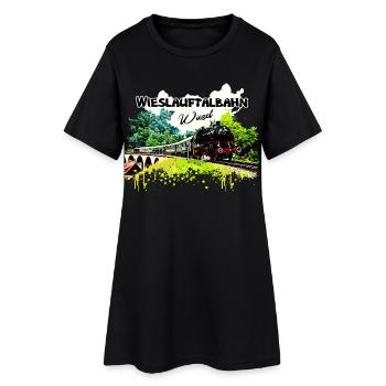 Wieslauftalbahn Schwäbische Waldbahn Wiesel - Frauen T-Shirt-Kleid - Schwarz - Vorne