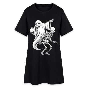 Halloween Dabbing Ghost Squelette Cadeau effrayant - Robe T-shirt Femme - noir - Devant