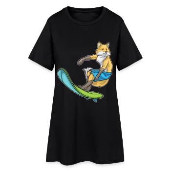 Été de surf Fox Surf - Robe T-shirt Femme - noir - Devant