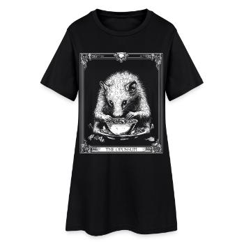 Possum The Opossum Occult Funny Tarot Tarot Card - Women’s T-Shirt Dress - black - Front