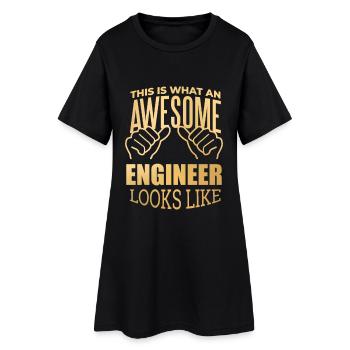 Engineer - Women’s T-Shirt Dress - black - Front