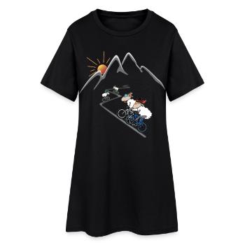 Cyclisme - Robe T-shirt Femme - noir - Devant