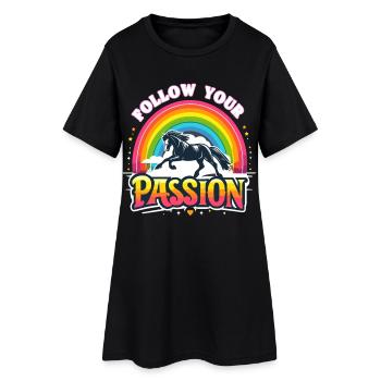 Suivez votre passion cavalier - Robe T-shirt Femme - noir - Devant