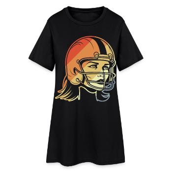 Footballeur - Robe T-shirt Femme - noir - Devant