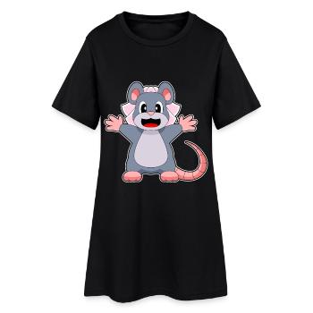 Souris Voile de mariée mariage - Robe T-shirt Femme - noir - Devant